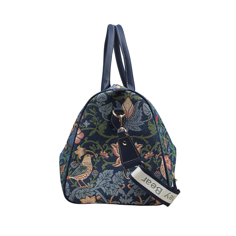 HENNEY BEAR Strawberry and Bird Duffle Bag with Detachable Strap