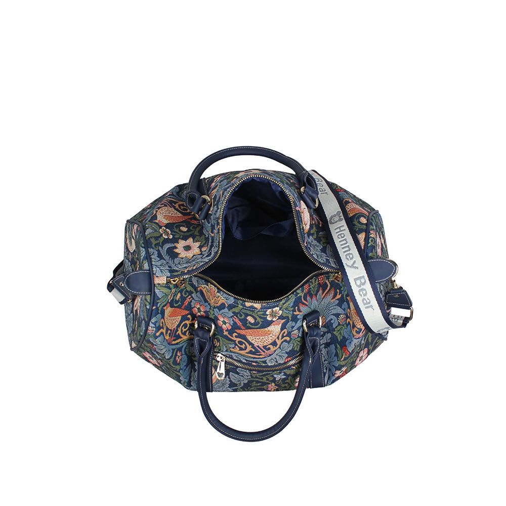 HENNEY BEAR Strawberry and Bird Duffle Bag with Detachable Strap