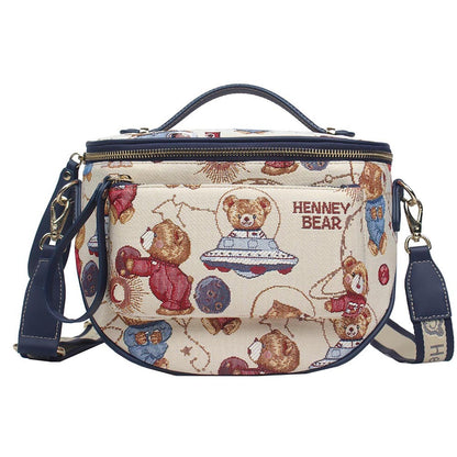 HENNEY BEAR Meta Bear Crossbody Bag with Detachable Strap