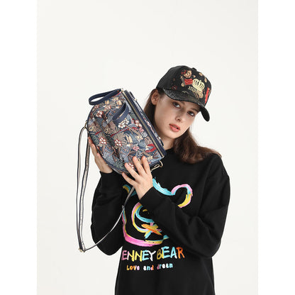 HENNEY BEAR Parrot Song Crossbody Bag with Detachable Strap