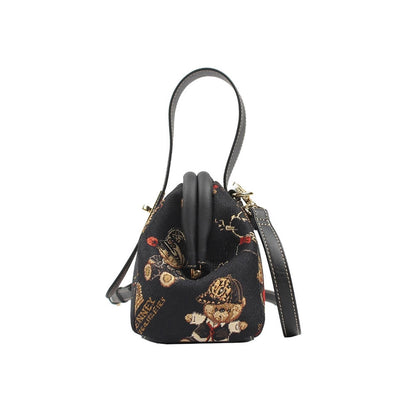HENNEY BEAR Crown Bear Sling Bag with Detachable Strap