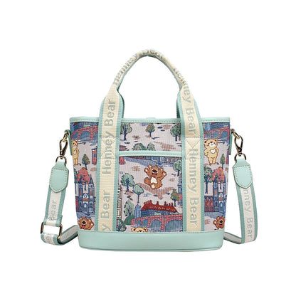 HENNEY BEAR London Bridge Top Handbag with Detachable Strap