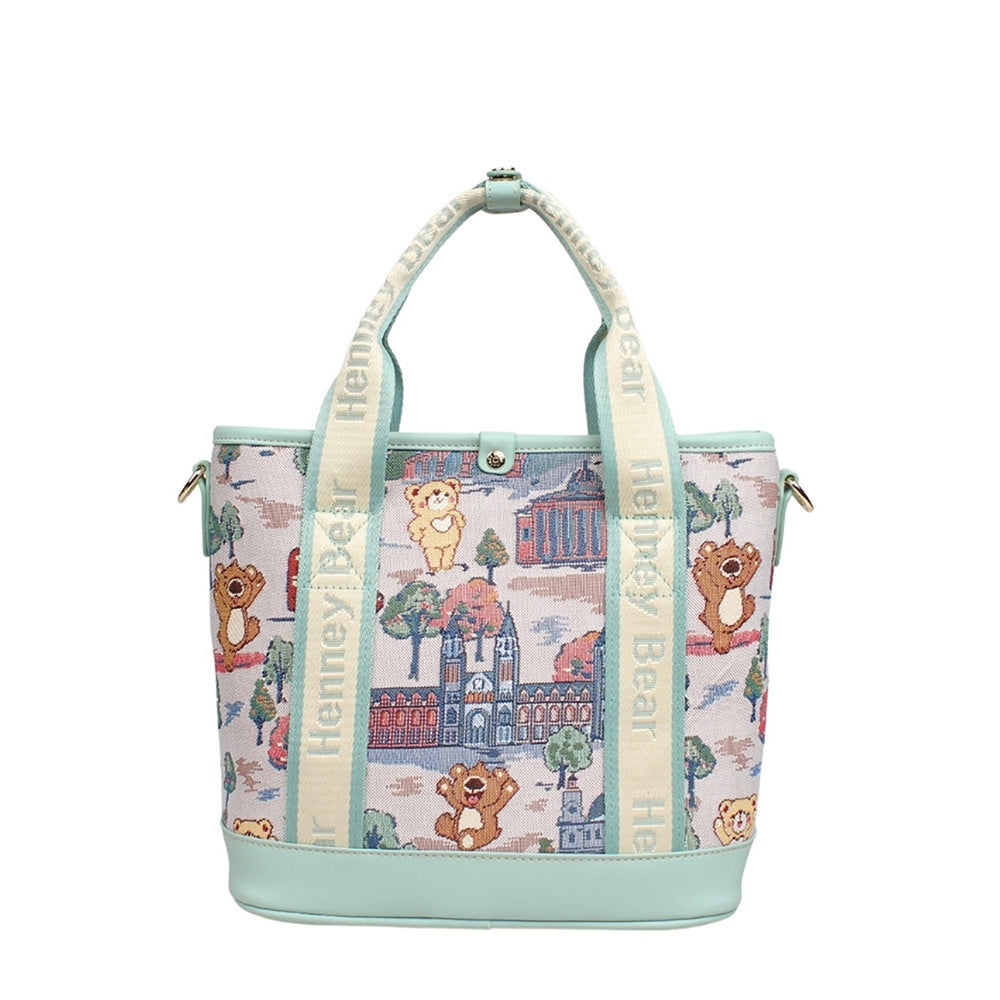 HENNEY BEAR London Bridge Top Handbag with Detachable Strap