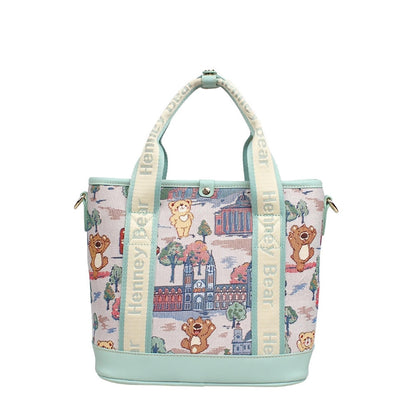 HENNEY BEAR London Bridge Top Handbag with Detachable Strap