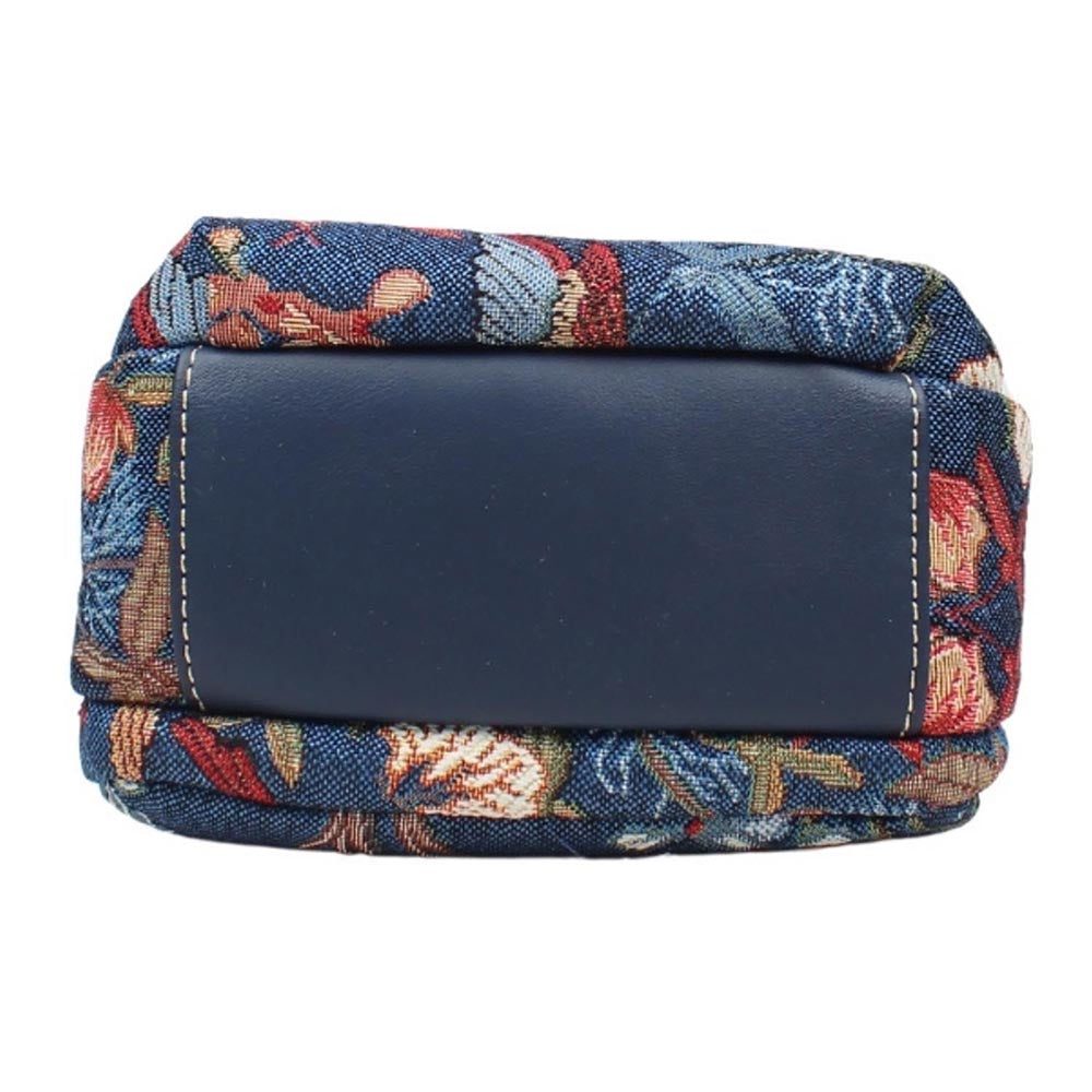 HENNEY BEAR Blue Hummingbird Crossbody Bag with Detachable Strap