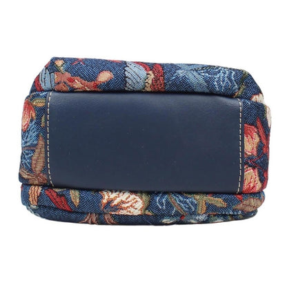 HENNEY BEAR Blue Hummingbird Crossbody Bag with Detachable Strap