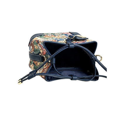 HENNEY BEAR Navy Blue Bear Bucket Bag with Detachable Strap