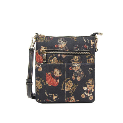 HENNEY BEAR Crown Bear Sling Bag with Detachable Strap