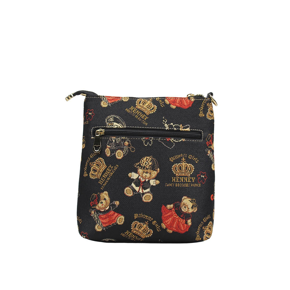 HENNEY BEAR Crown Bear Sling Bag with Detachable Strap