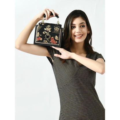 HENNEY BEAR Crown Bear Sling Bag with Detachable Strap