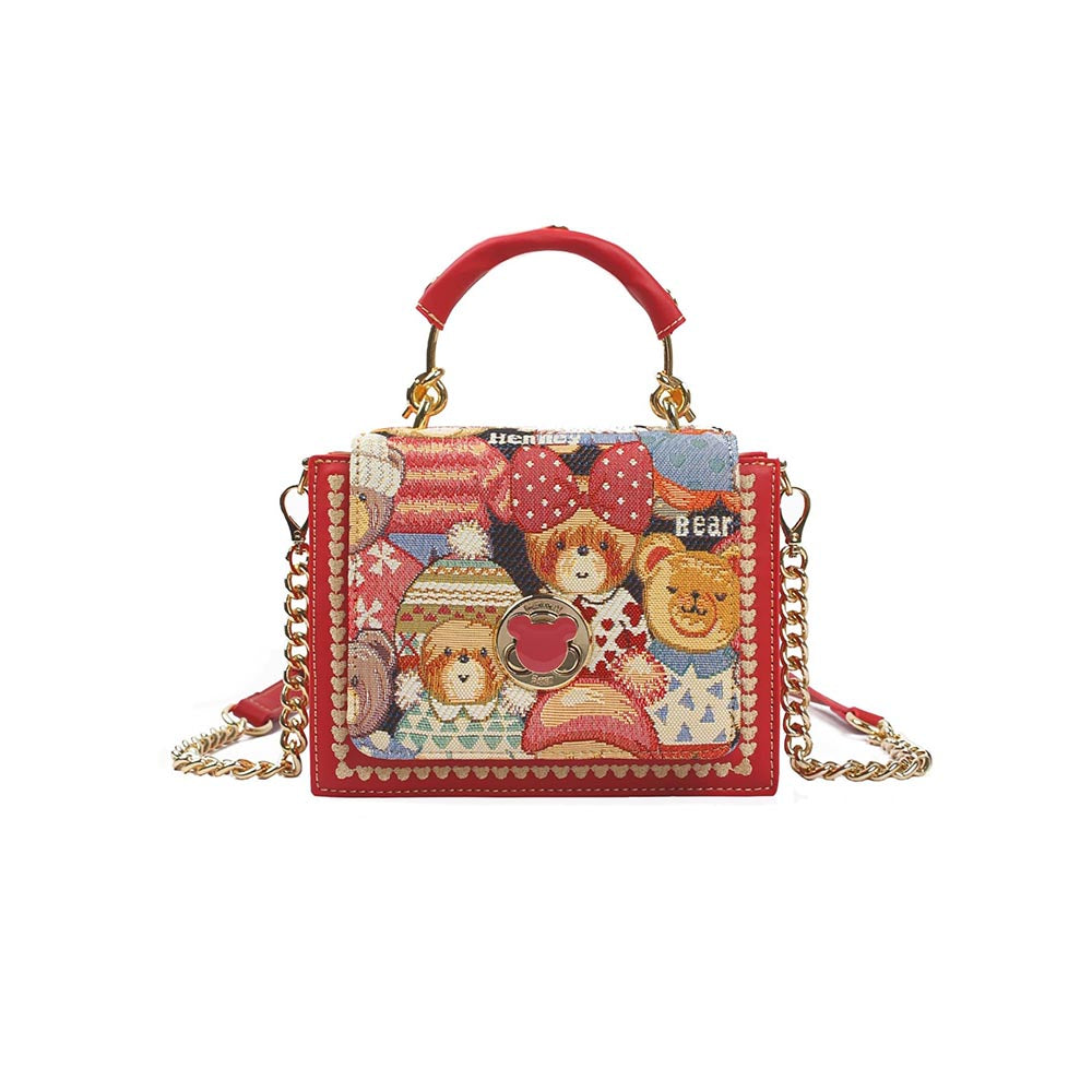 HENNEY BEAR Cute Bear Sling Bag with Detachable Strap