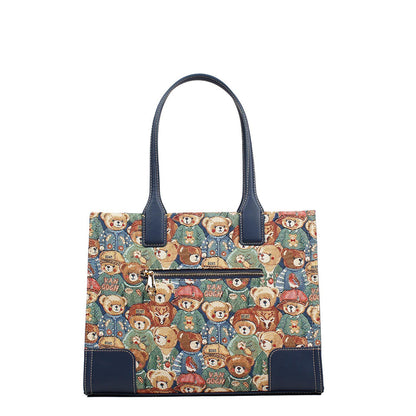 HENNEY BEAR Navy Blue Bear Handbag