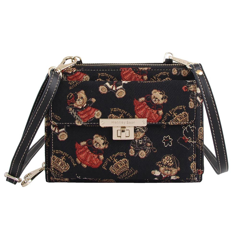 HENNEY BEAR Crown Bear Sling Bag with Detachable Strap