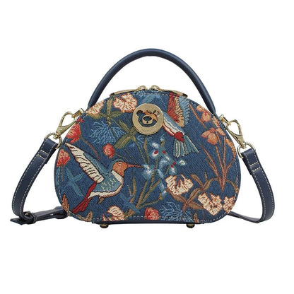 HENNEY BEAR Blue Hummingbird Sling Bag with Detachable Strap