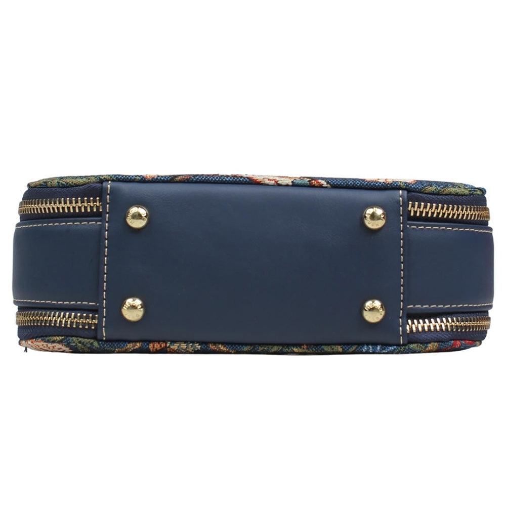 HENNEY BEAR Blue Hummingbird Sling Bag with Detachable Strap