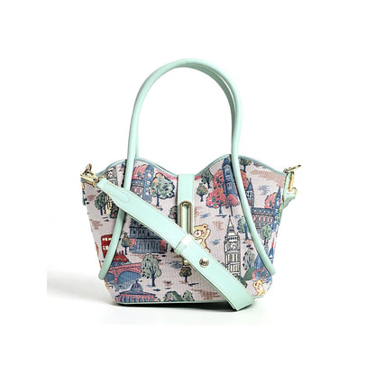 HENNEY BEAR London Bridge Top Handbag and Pouch with Detachable Strap