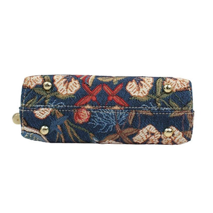 HENNEY BEAR Blue Hummingbird Handbag with Detachable Strap