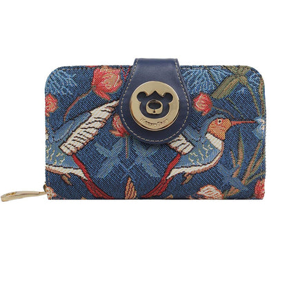 HENNEY BEAR Navy Blue Hummingbird Wallet