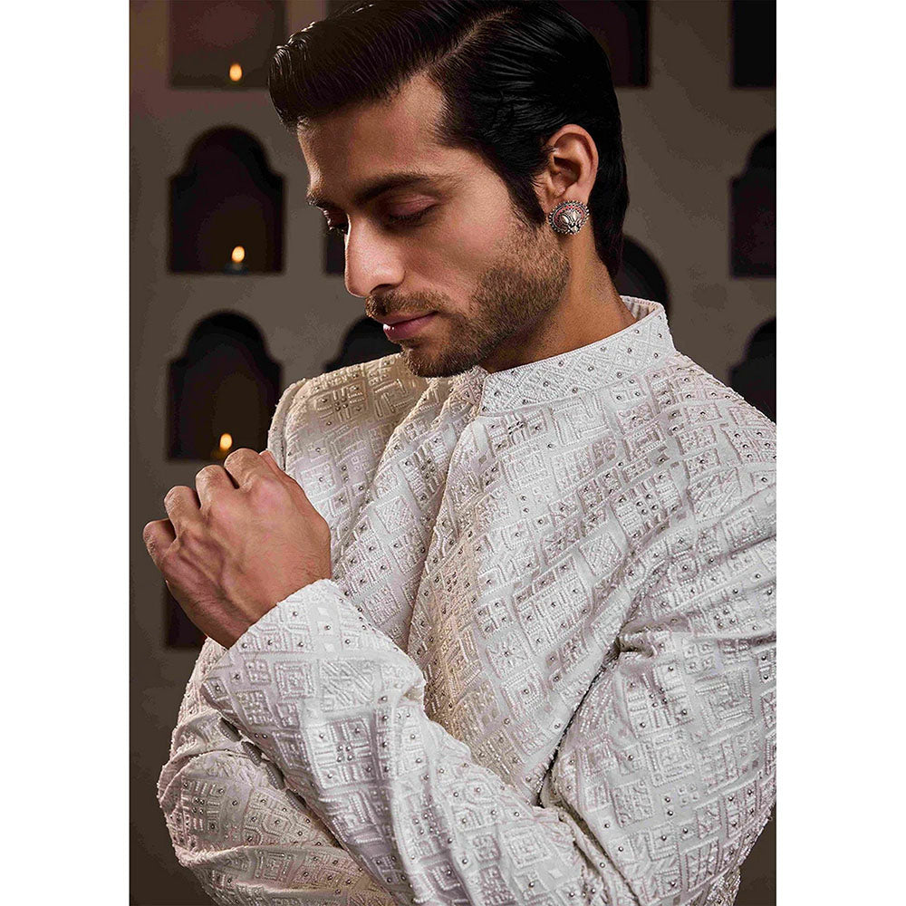 HISTORI White Jodhpuri Jacket with Pant
