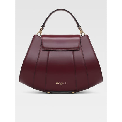 Hoche Paris Brioche Mini Top Handle Leather Handbag - Burgundy