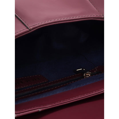 Hoche Paris Brioche Mini Top Handle Leather Handbag - Burgundy