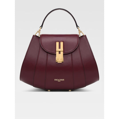 Hoche Paris Brioche Mini Top Handle Leather Handbag - Burgundy