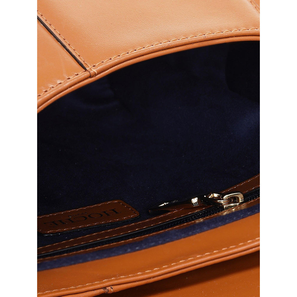 Hoche Paris Brioche Mini Top Handle Leather Handbag - Black