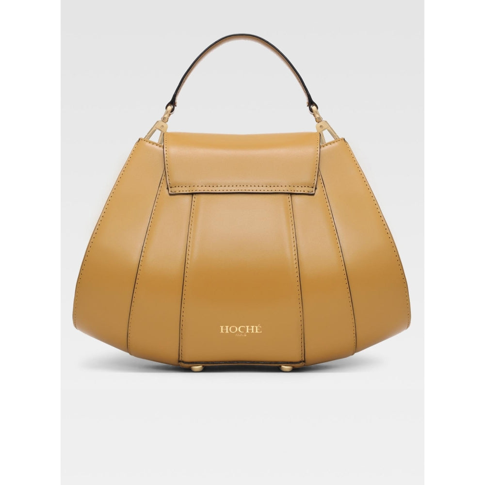 Hoche Paris Brioche Mini Top Handle Leather Handbag - Tan