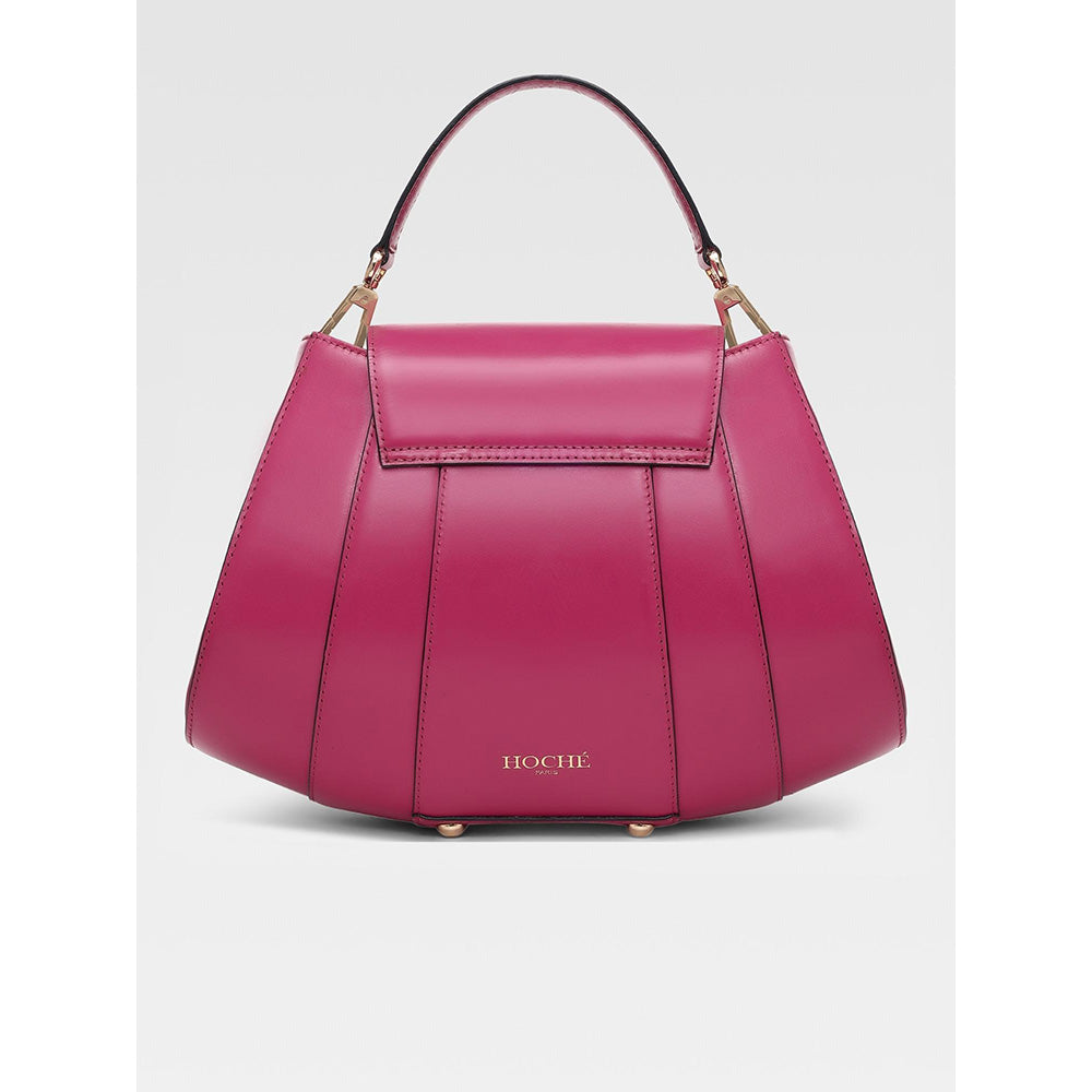 Hoche Paris Brioche Mini Top Handle Leather Handbag - Pink