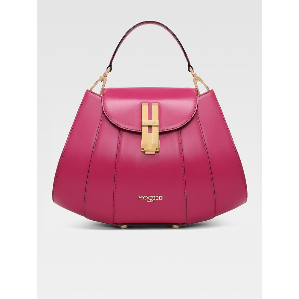 Hoche Paris Brioche Mini Top Handle Leather Handbag - Pink