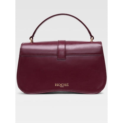Hoche Paris Terra Croc Leather Sling Bag - Burgundy