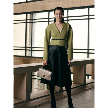 Hoche Paris The H Leather Sling Bag - Taupe
