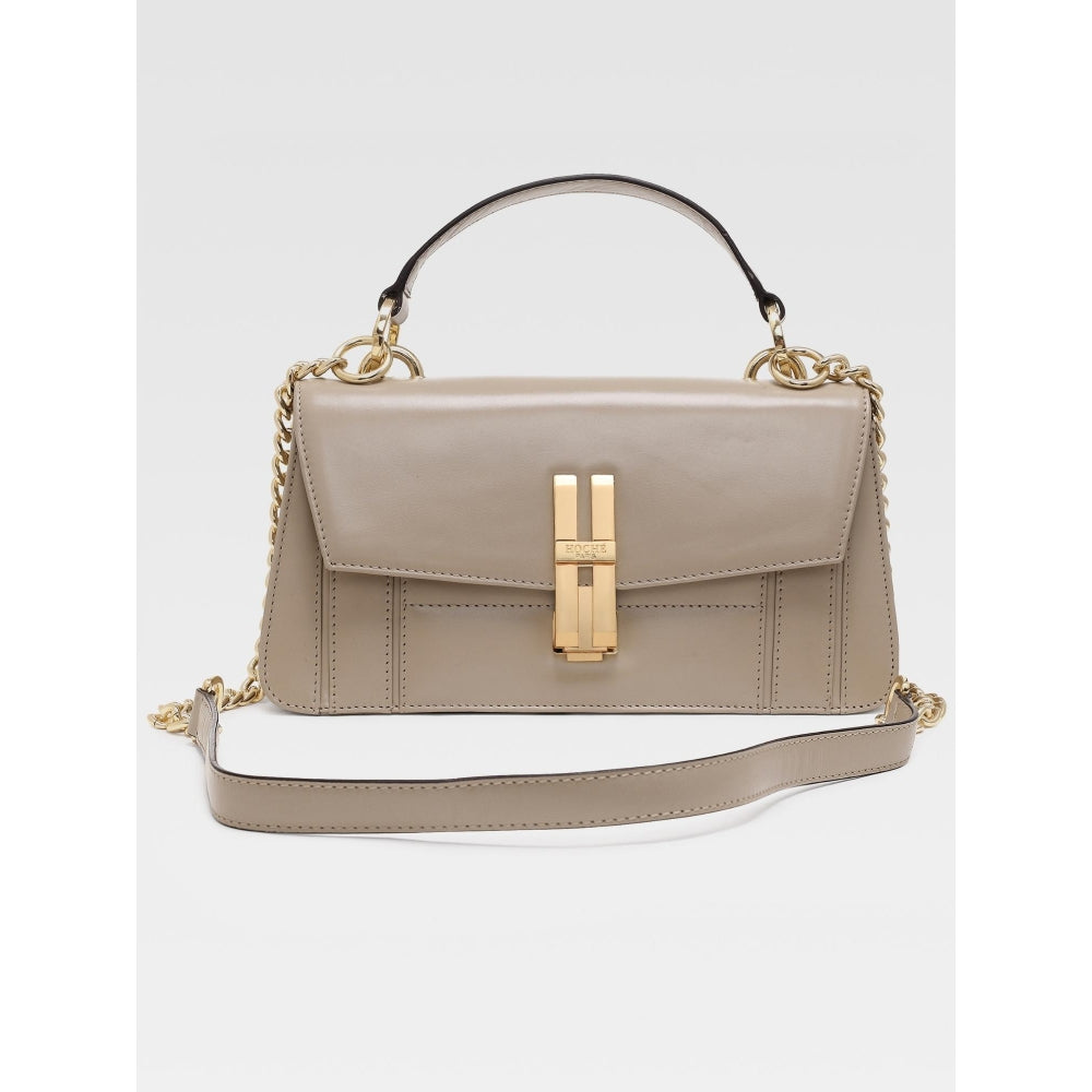 Hoche Paris The H Leather Sling Bag - Taupe