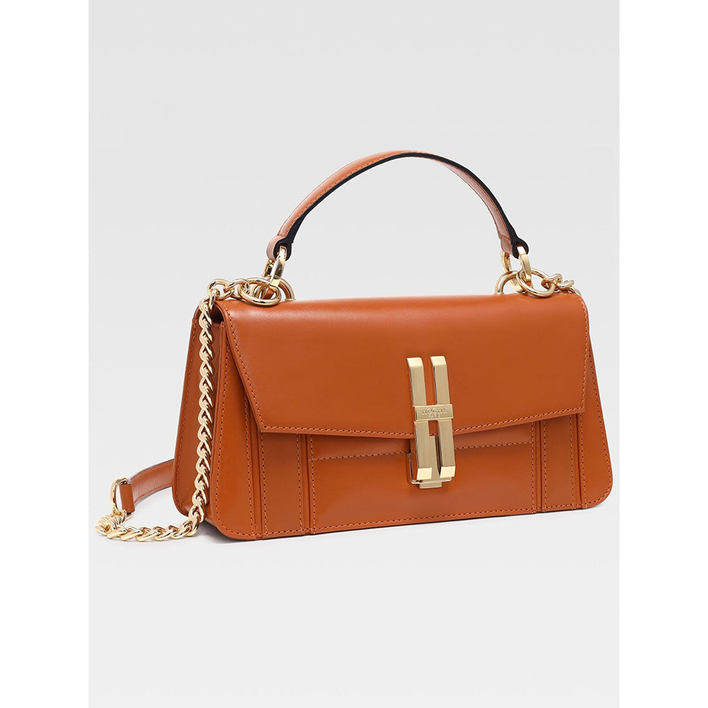 Hoche Paris The H Leather Sling Bag - Brown