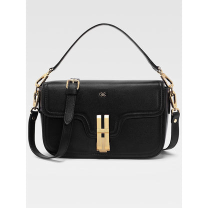 Hoche Paris The H Leather Sling Bag - Black