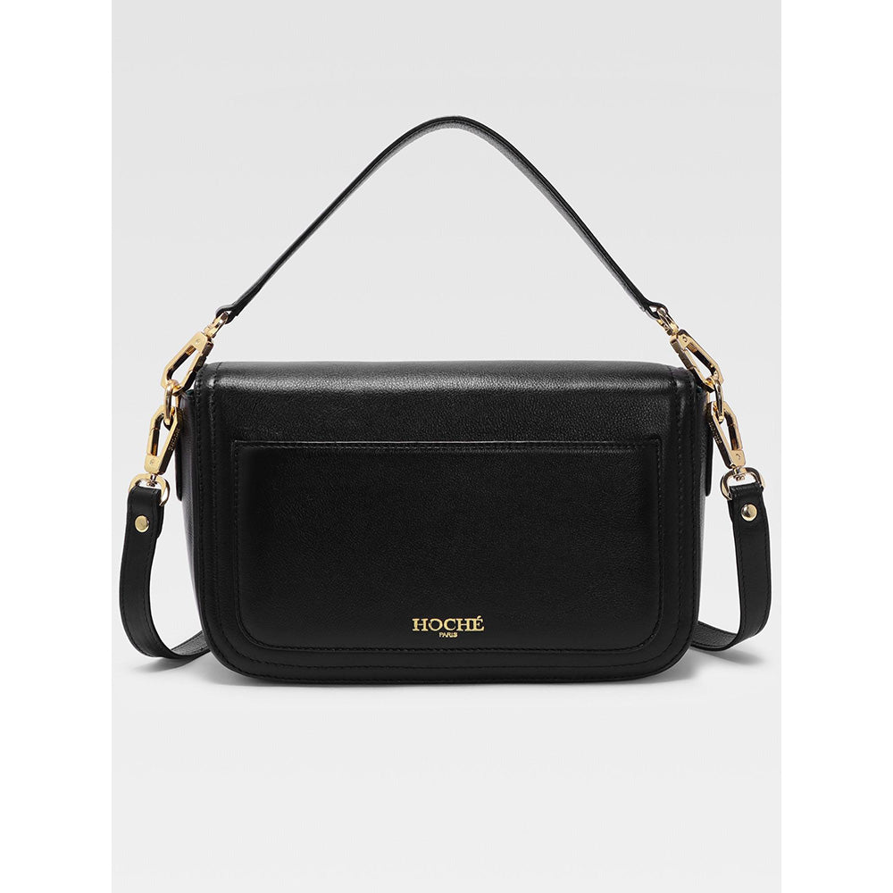 Hoche Paris The H Leather Sling Bag - Black