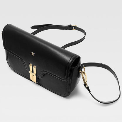 Hoche Paris The H Leather Sling Bag - Black