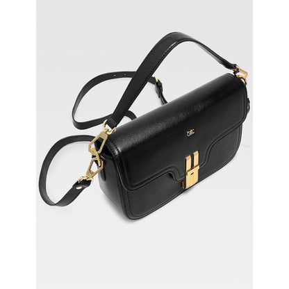 Hoche Paris The H Leather Sling Bag - Black