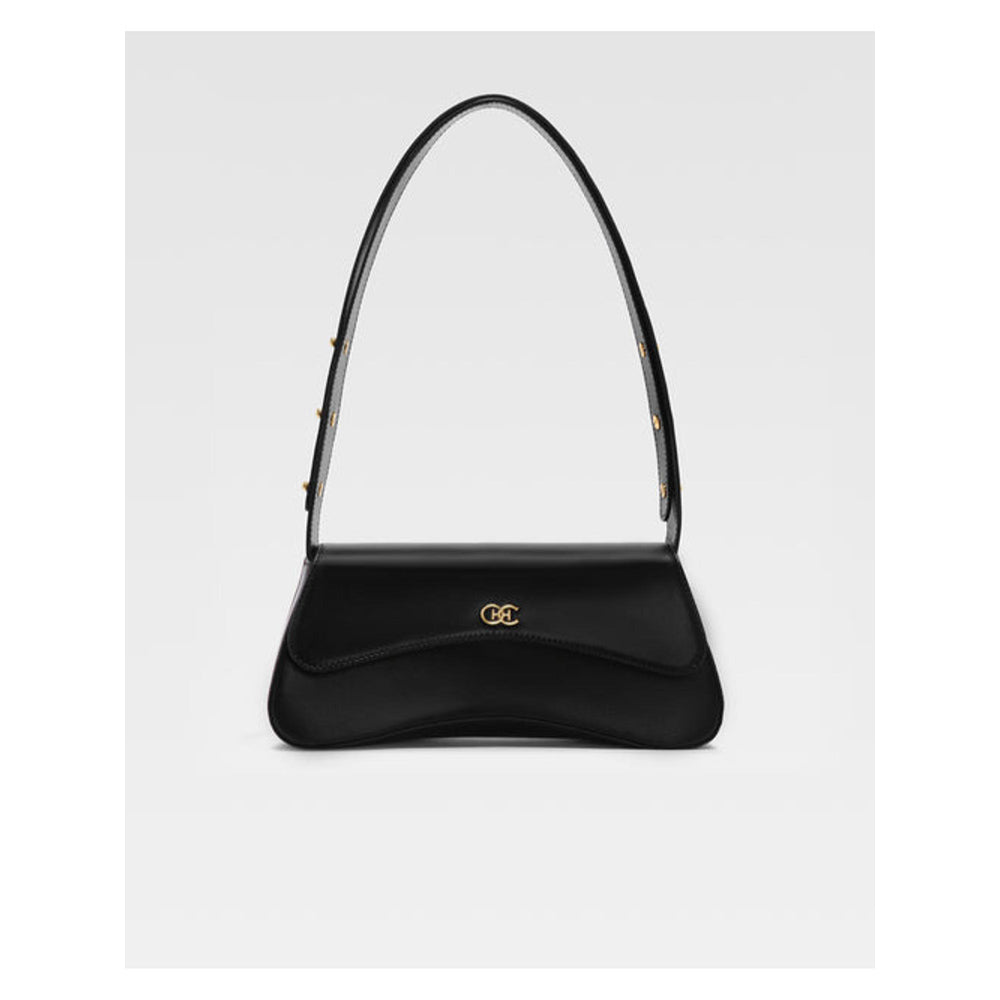 Hoche Paris Black Gaia Baguette Hand Bag