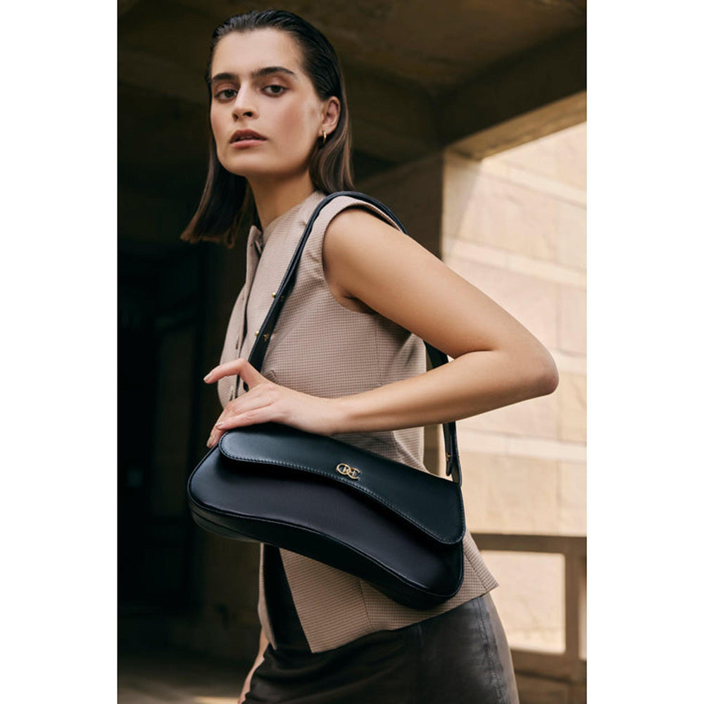 Hoche Paris Black Gaia Baguette Hand Bag