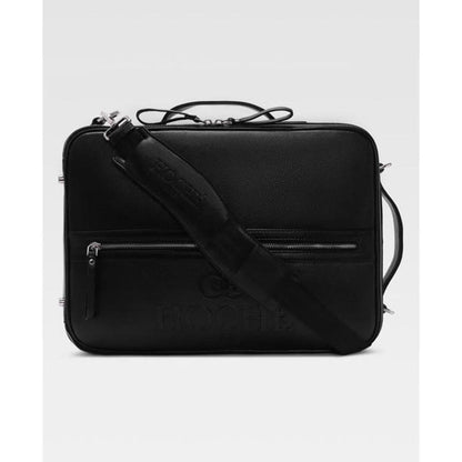 Hoche Paris Black Unstitch 3 In 1 Convertible Laptop Bag