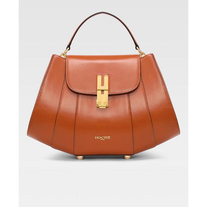 Hoche Paris Tan Large Brioche Top Hand Bag