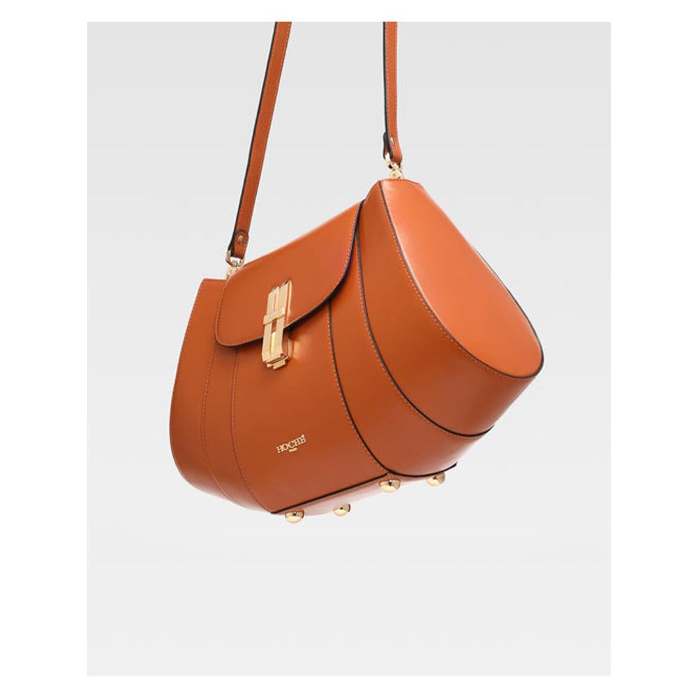 Hoche Paris Tan Large Brioche Top Hand Bag