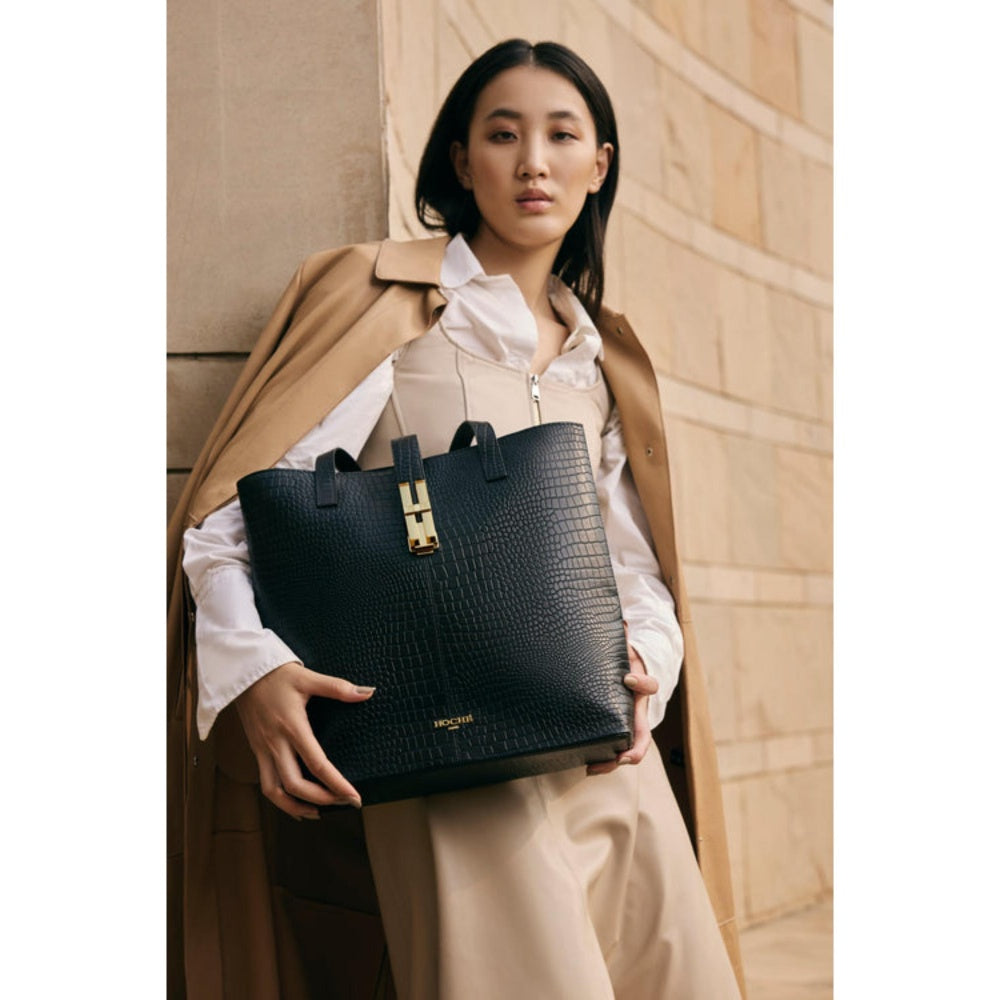 Hoche Paris Black Lisbon Black Tote Bag