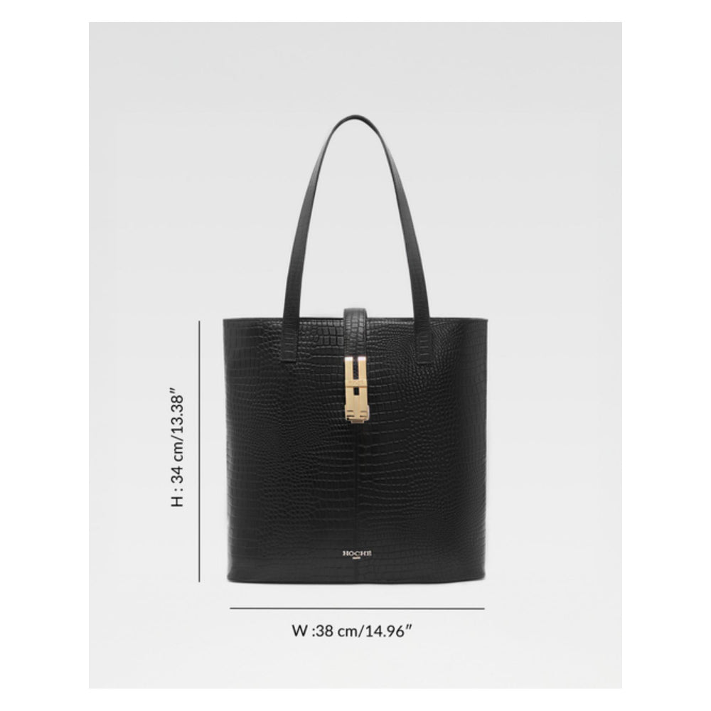 Hoche Paris Black Lisbon Black Tote Bag
