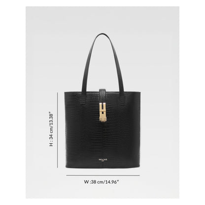 Hoche Paris Black Lisbon Black Tote Bag