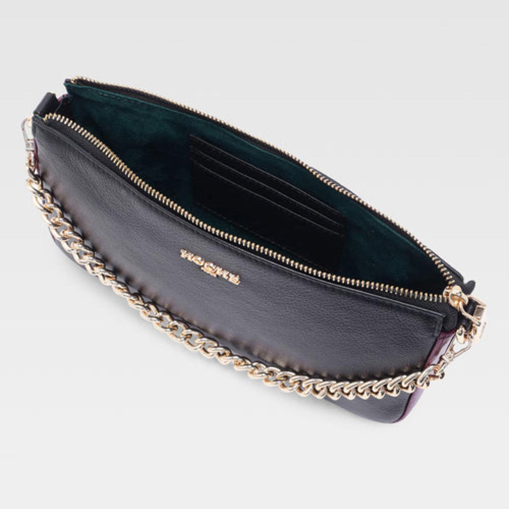 Hoche Paris Burgundy Black Milo Crossbody Bag
