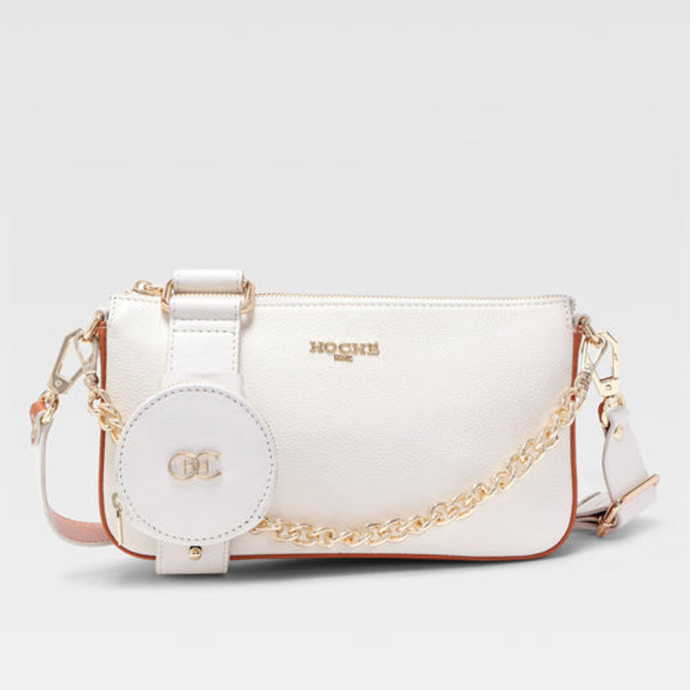 Hoche Paris Off White Black Milo Crossbody Bag