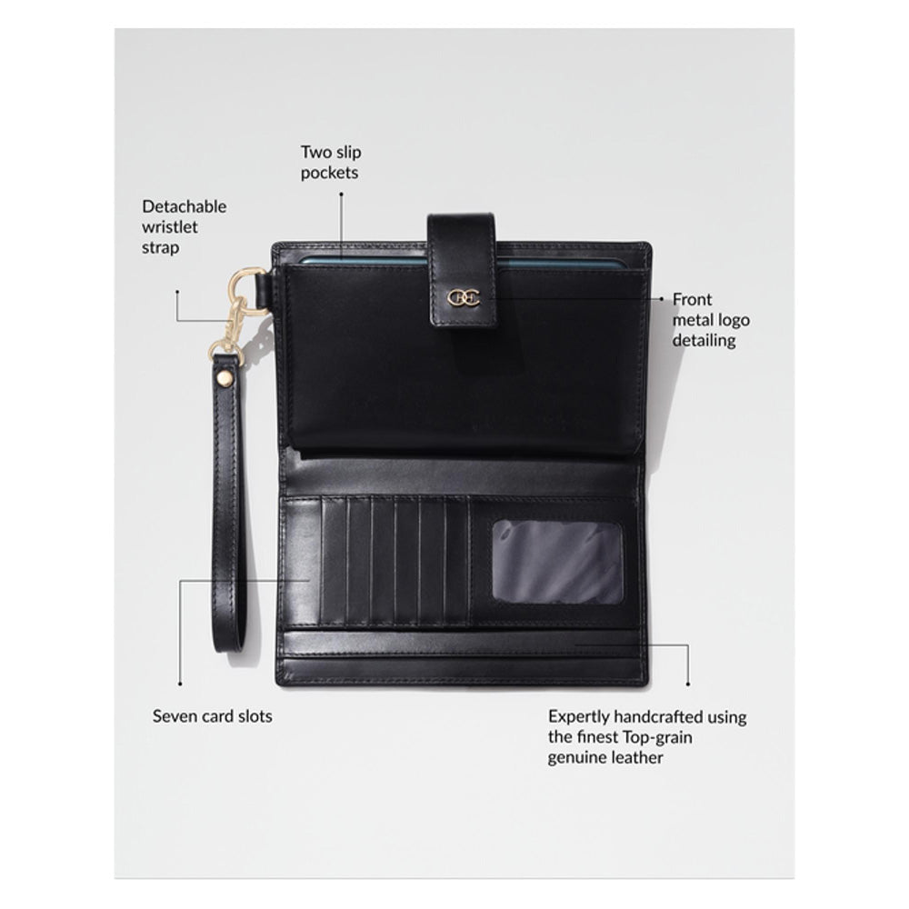 Hoche Paris Black Burgundy Marcelle Wallet