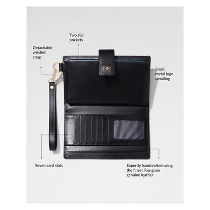 Hoche Paris Black Burgundy Marcelle Wallet